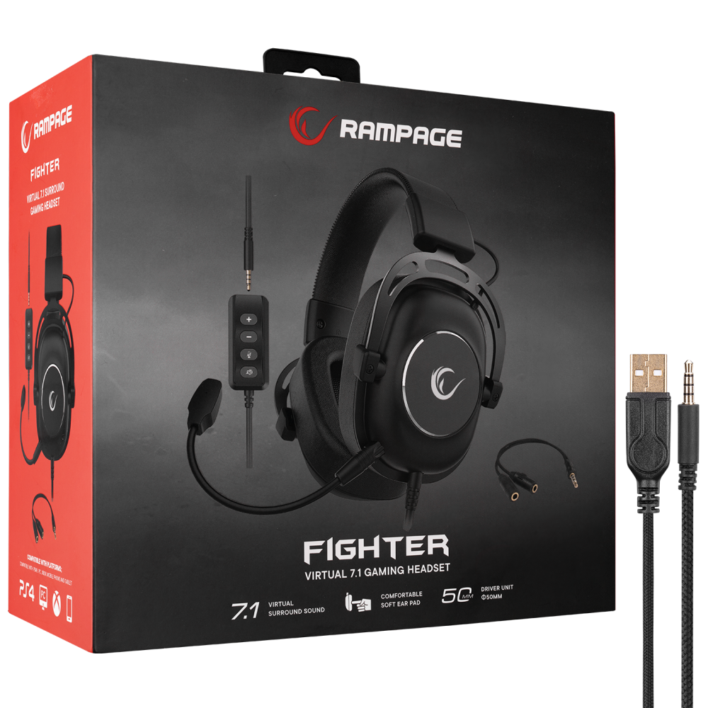 RM-K89 FIGHTER 7.1 Oyuncu Kulaklığı - Rampage