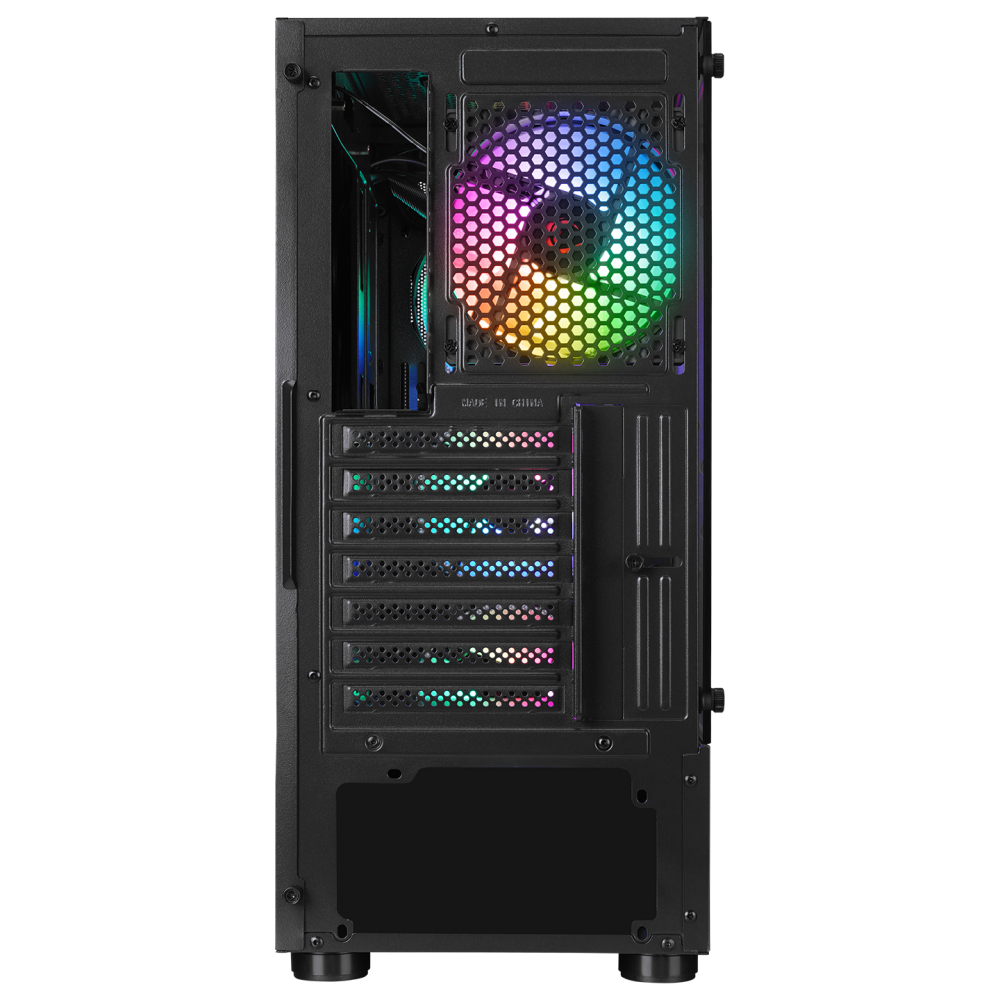 SHIVA 4*120MM Rainbow Fanlı Temperli Camlı ATX Mid-T Gaming Oyuncu Kasası - Rampage