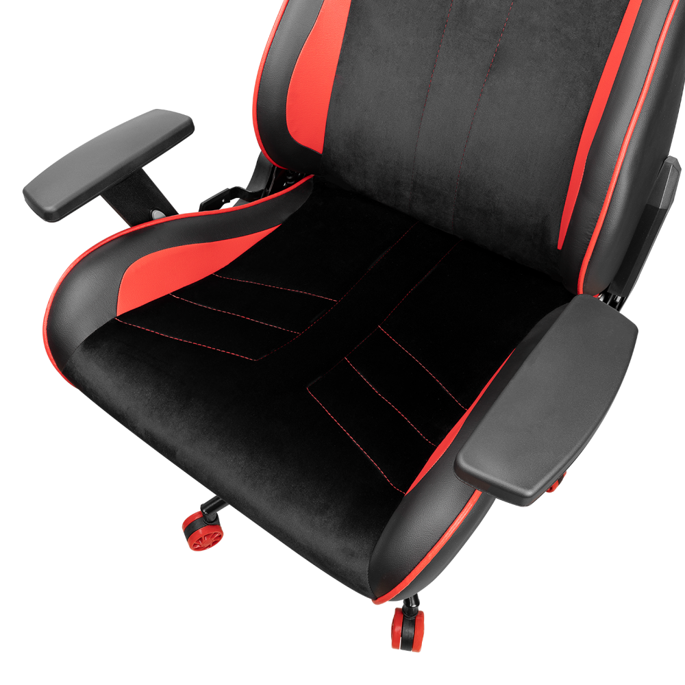KL-R9 Alcantara Series High-End Non-Sweating Fabric Gaming Chair-Red/Black