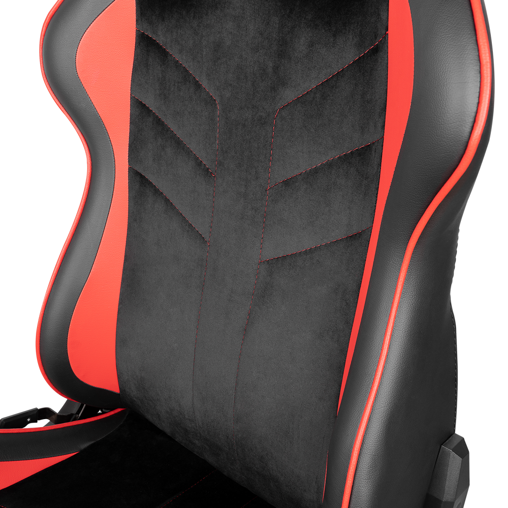 KL-R9 Alcantara Series High-End Non-Sweating Fabric Gaming Chair-Red/Black