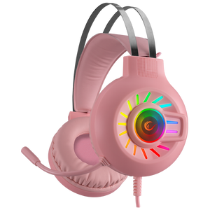 RM-K44 ZENGIBAR RGB 7.1 Oyuncu Kulaklığı - Pembe - Rampage
