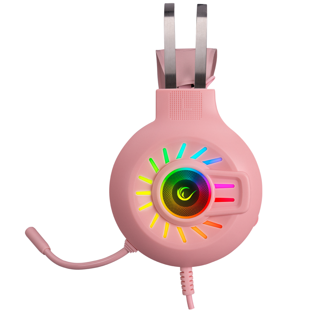 RM-K44 ZENGIBAR RGB 7.1 Oyuncu Kulaklığı - Pembe - Rampage