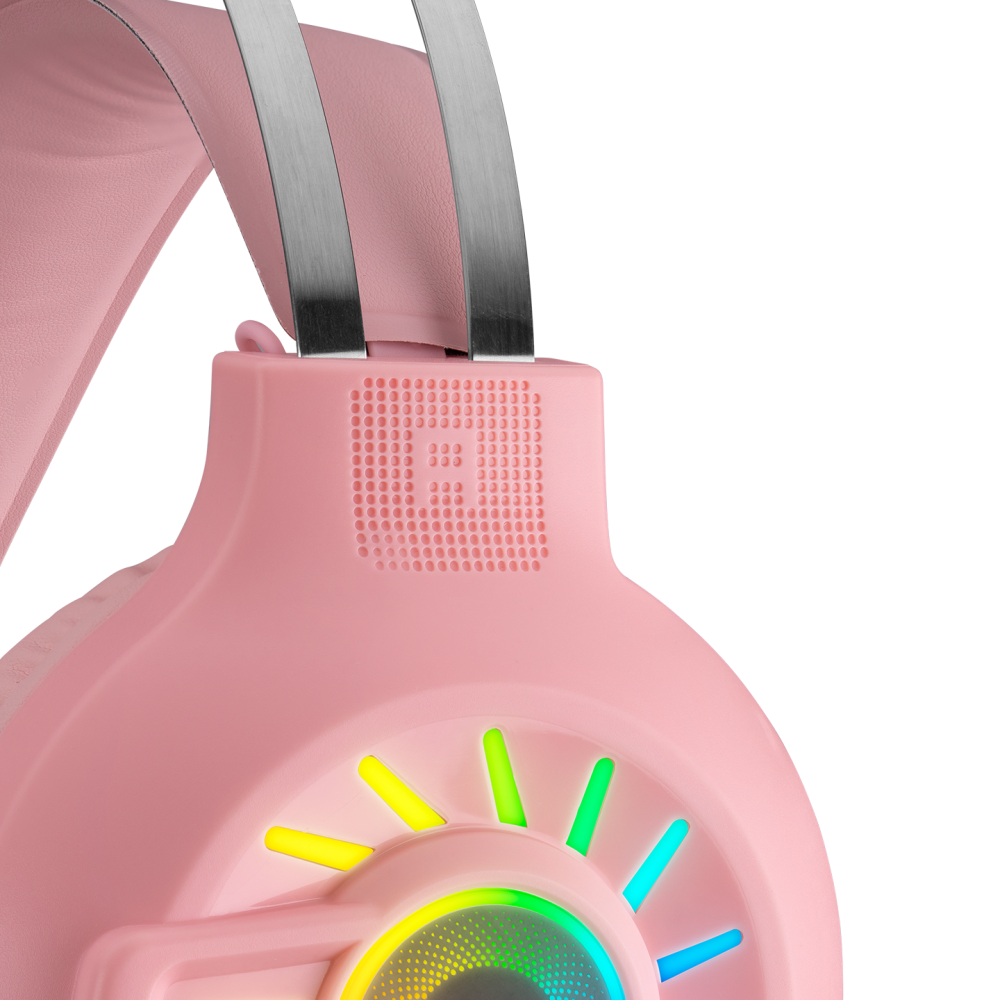 RM-K44 ZENGIBAR RGB 7.1 Oyuncu Kulaklığı - Pembe - Rampage
