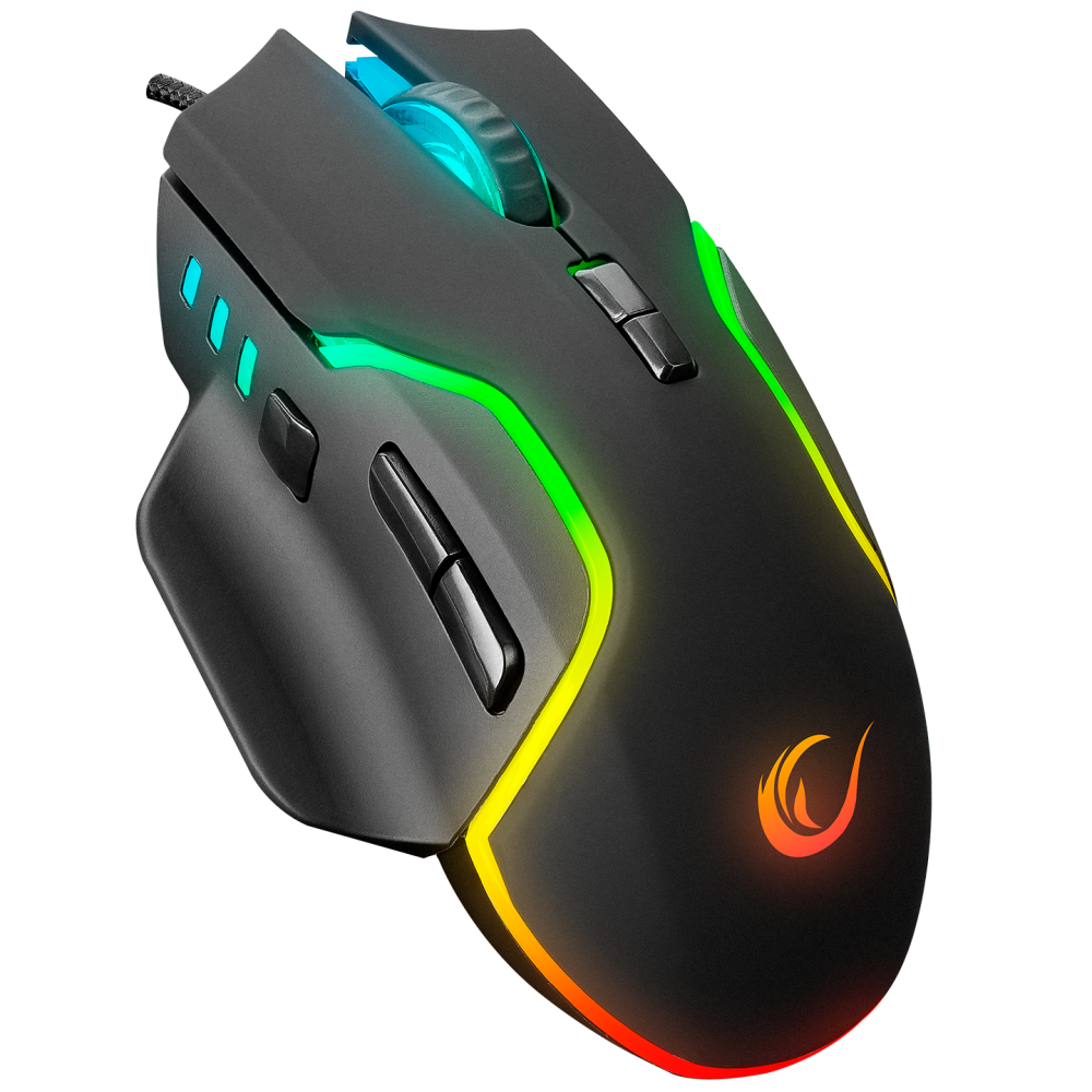 Miracle M2 Usb Siyah 8 Tuşlu RGB 7200dpi Gaming Oyuncu Mouse - Rampage