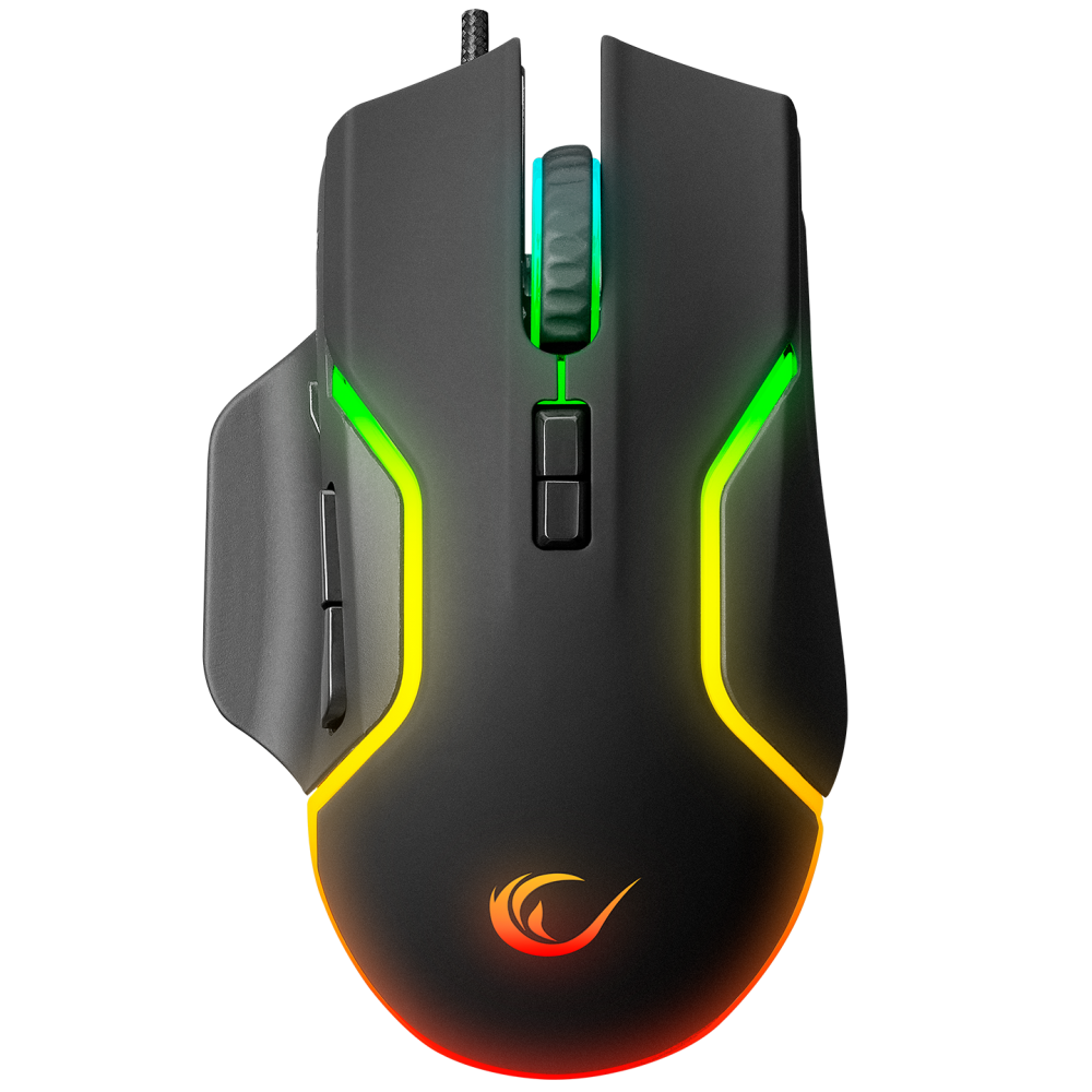 Miracle M2 Usb Siyah 8 Tuşlu RGB 7200dpi Gaming Oyuncu Mouse - Rampage