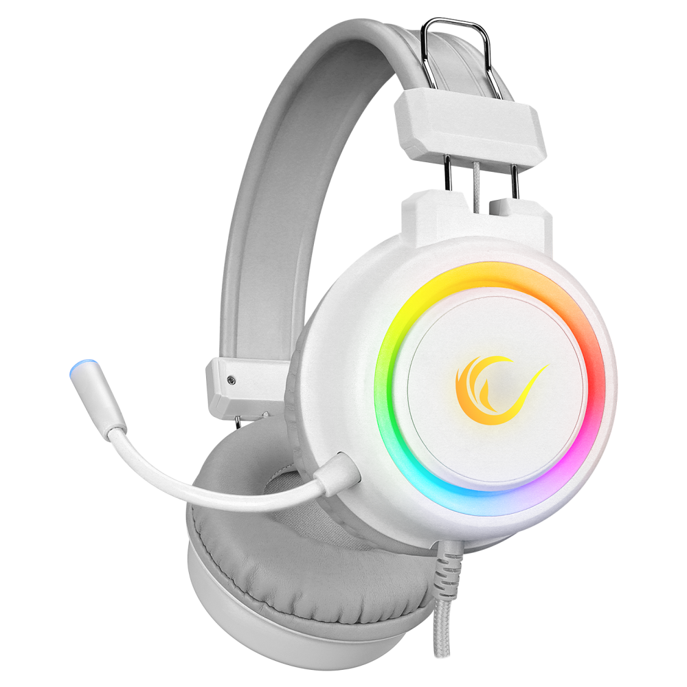SN-R10 ALQUIST 3.5mm RGB Oyuncu Kulaklığı - Beyaz - Rampage