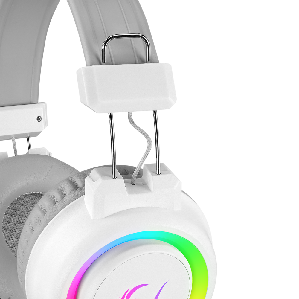 SN-R10 ALQUIST 3.5mm RGB Oyuncu Kulaklığı - Beyaz - Rampage