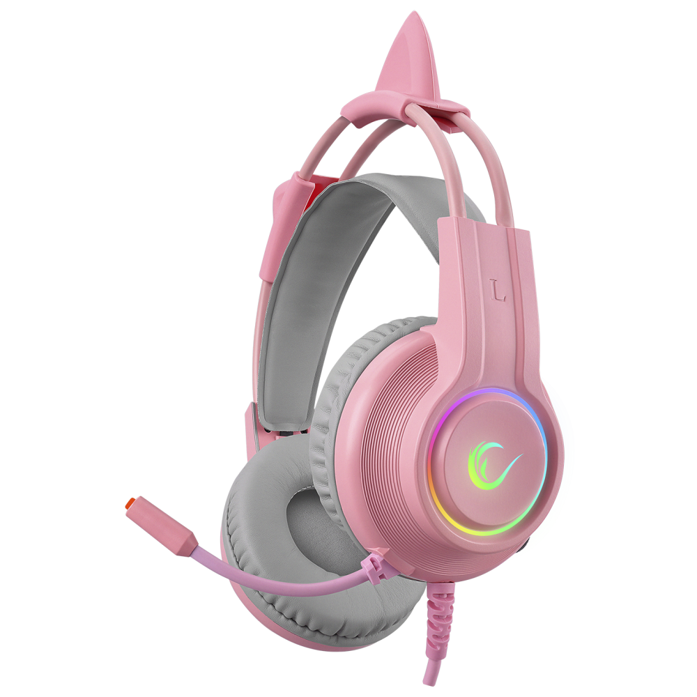 RM-K91 X-CATTY RGB 7.1 Oyuncu Kulaklığı - Pembe - Rampage