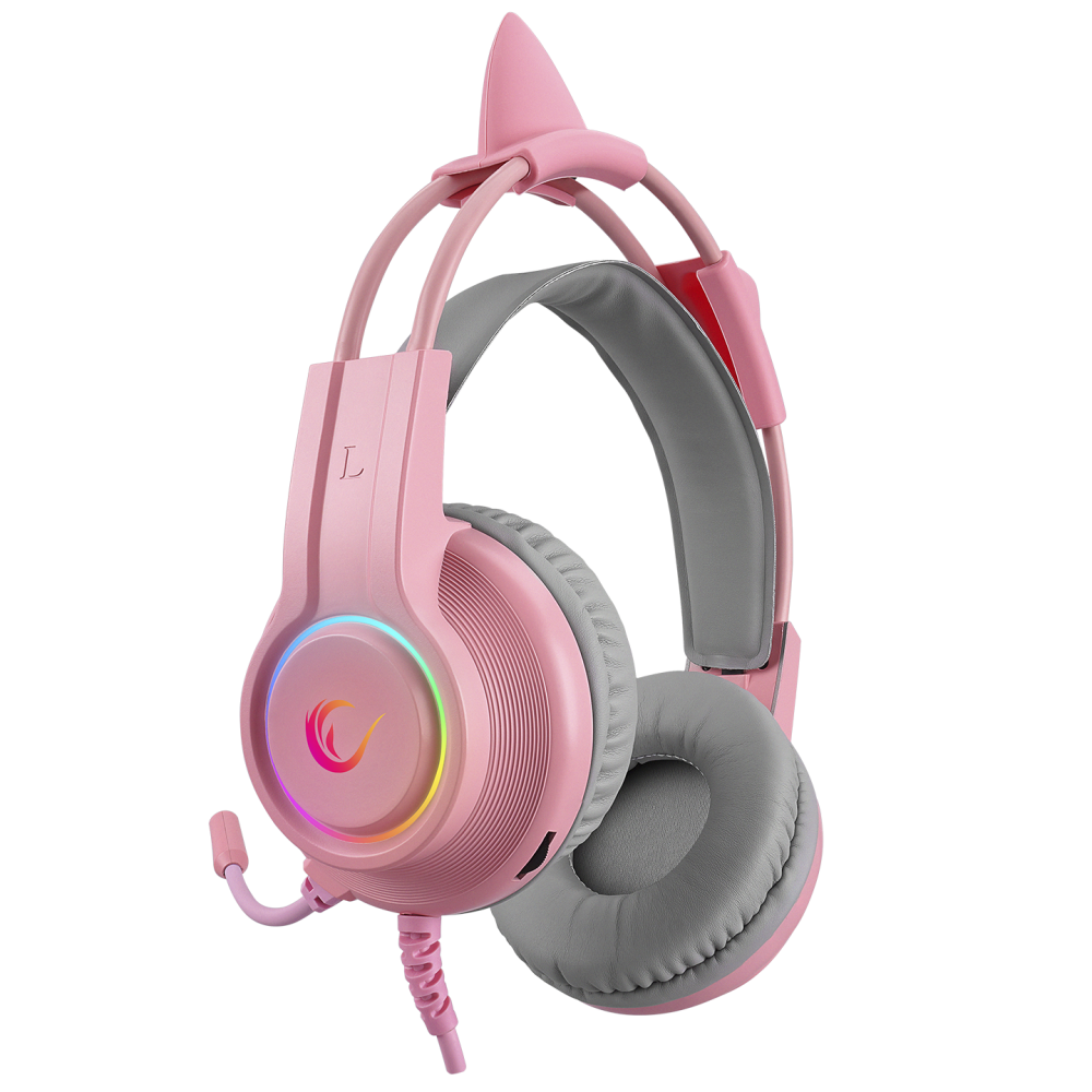 RM-K91 X-CATTY RGB 7.1 Oyuncu Kulaklığı - Pembe - Rampage