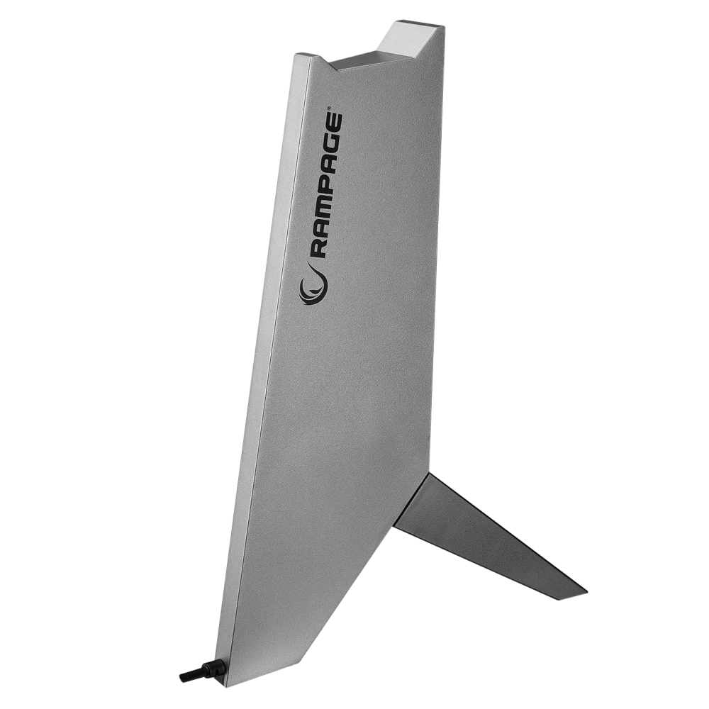 RM-H20 Gri RGB Işıklı 2*Usb Port Gaming Kulaklık Stand - Rampage