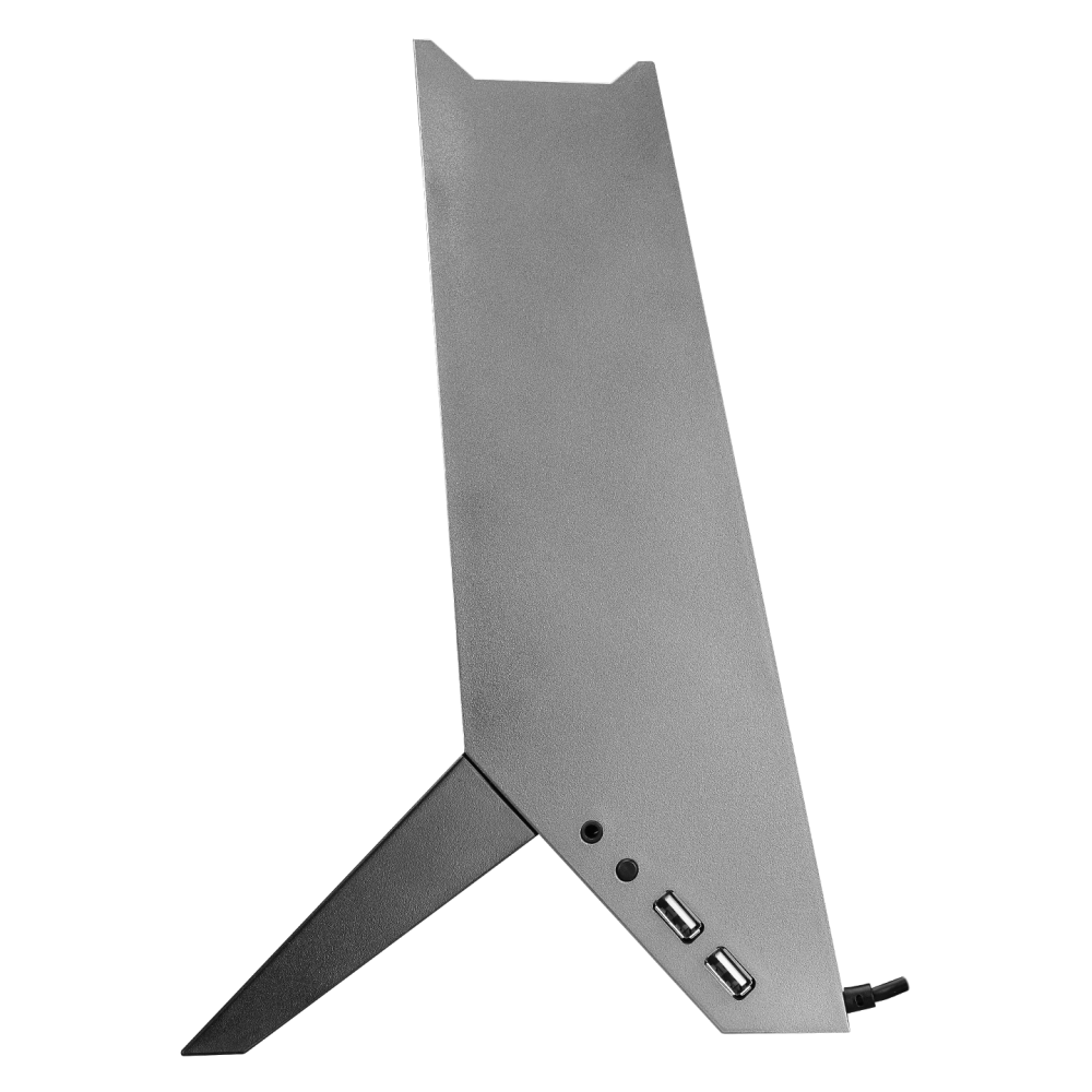 RM-H20 Gri RGB Işıklı 2*Usb Port Gaming Kulaklık Stand - Rampage