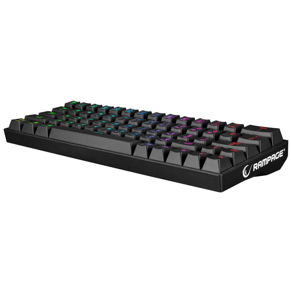 KB-RX63 B-ATOM Siyah Bluetooth Blue Switch Q 63 Tuşlu US Layout Mini Gaming Oyuncu Klavyesi