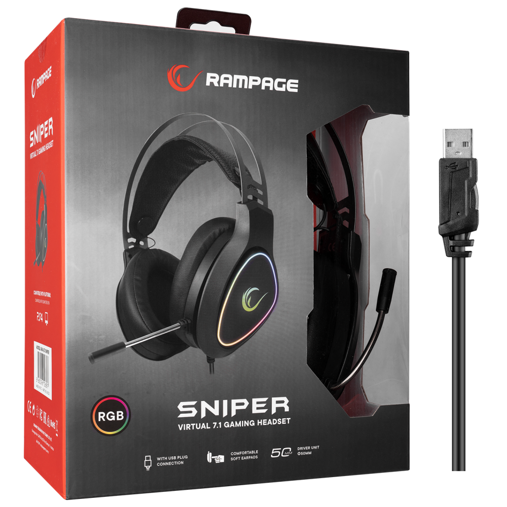 RMX-G7 SNIPER RGB 7.1 Oyuncu Kulaklığı - Rampage