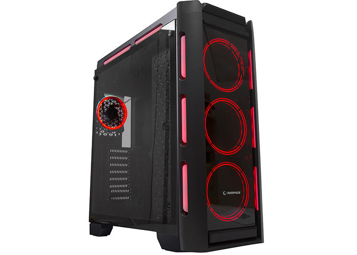 MAJOR 4*12cm RGB Fanlı Siyah Tempered Glass Oyuncu Kasası - Rampage