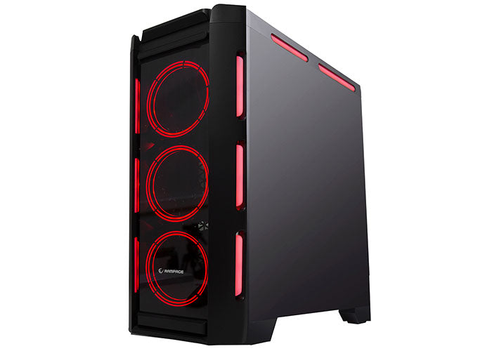 MAJOR 4*12cm RGB Fanlı Siyah Tempered Glass Oyuncu Kasası - Rampage