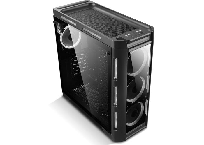 MAJOR 4*12cm RGB Fanlı Siyah Tempered Glass Oyuncu Kasası - Rampage