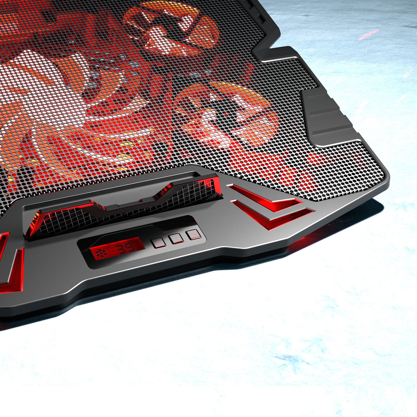 Mistral S45 Kırmızı Led lşıklı 5 Fanlı Yükseklik Ayarlı LCD Göstergeli Notebook Soğutucu