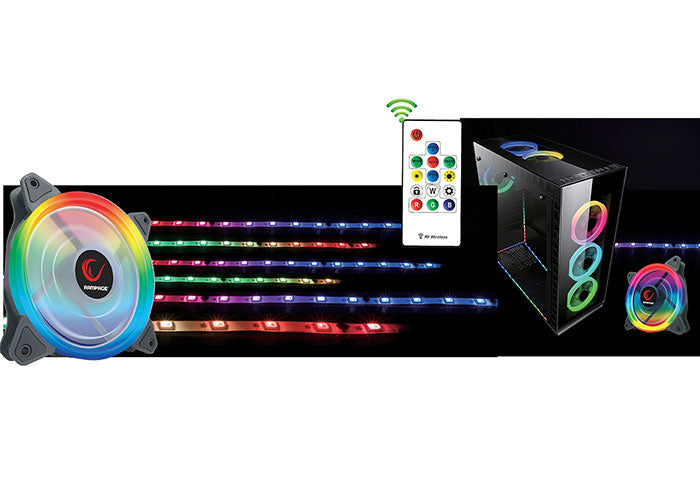 RB-K2 120*120*2 Aurora LED Şerit Uzaktan Kumandalı Fan - Rampage