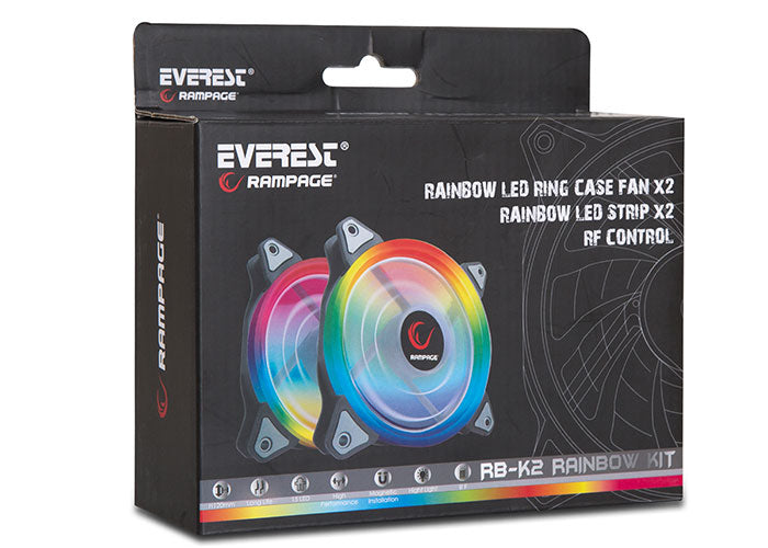 RB-K2 120*120*2 Aurora LED Şerit Uzaktan Kumandalı Fan - Rampage