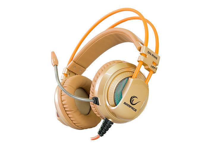 SN-RW6 RAPTOR 7.1 Oyuncu Kulaklığı - Altın - Rampage