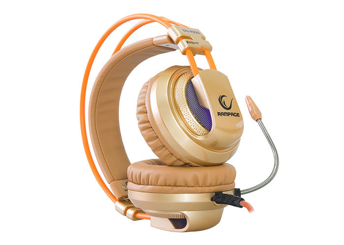 SN-RW6 RAPTOR 7.1 Oyuncu Kulaklığı - Altın - Rampage