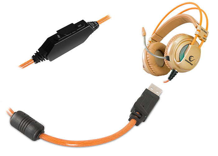 SN-RW6 RAPTOR 7.1 Oyuncu Kulaklığı - Altın - Rampage