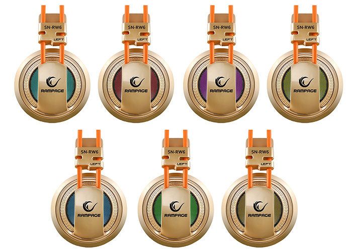 SN-RW6 RAPTOR 7.1 Oyuncu Kulaklığı - Altın - Rampage