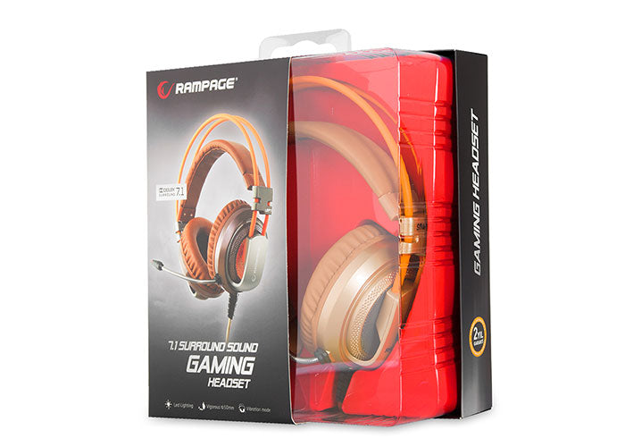 SN-RW6 RAPTOR 7.1 Oyuncu Kulaklığı - Altın - Rampage