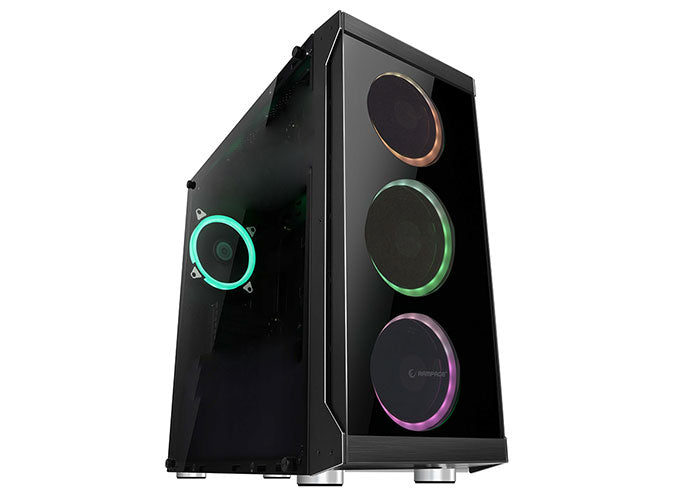 SPECTRUM Siyah RGB Fan Temperli Cam Gaming Kasa - Rampage
