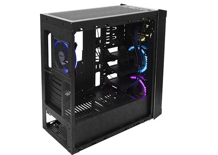 SPECTRUM Siyah RGB Fan Temperli Cam Gaming Kasa - Rampage