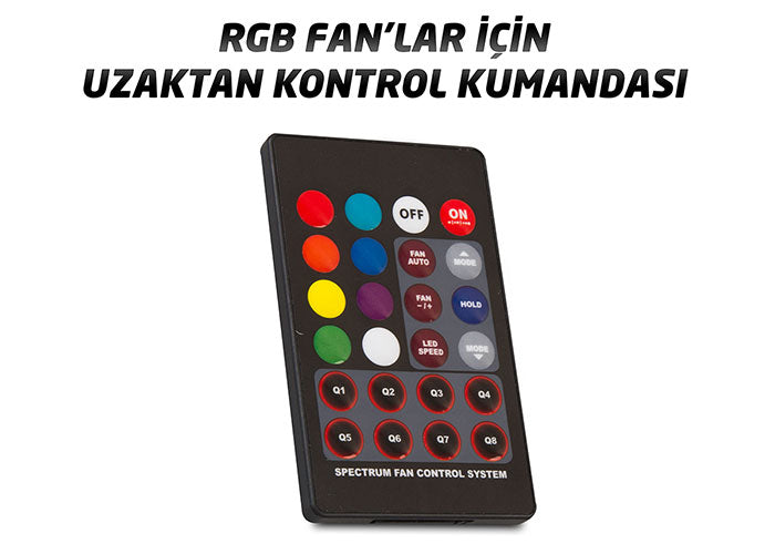 SPECTRUM Siyah RGB Fan Temperli Cam Gaming Kasa - Rampage