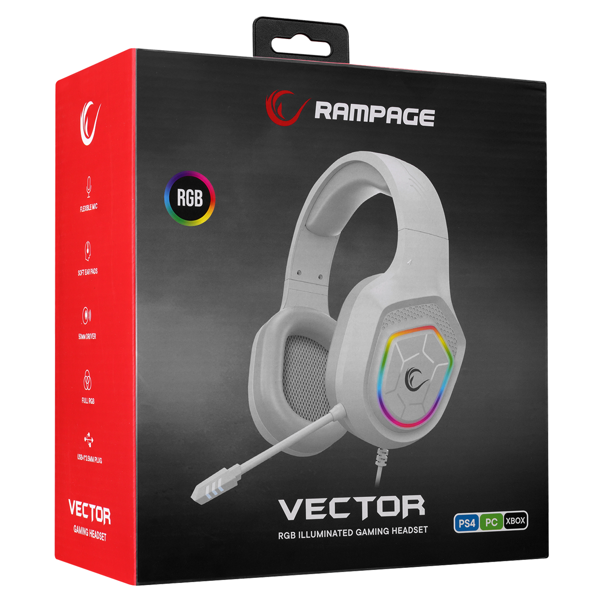 RGB 3.5mm Oyuncu Kulaklığı - Beyaz