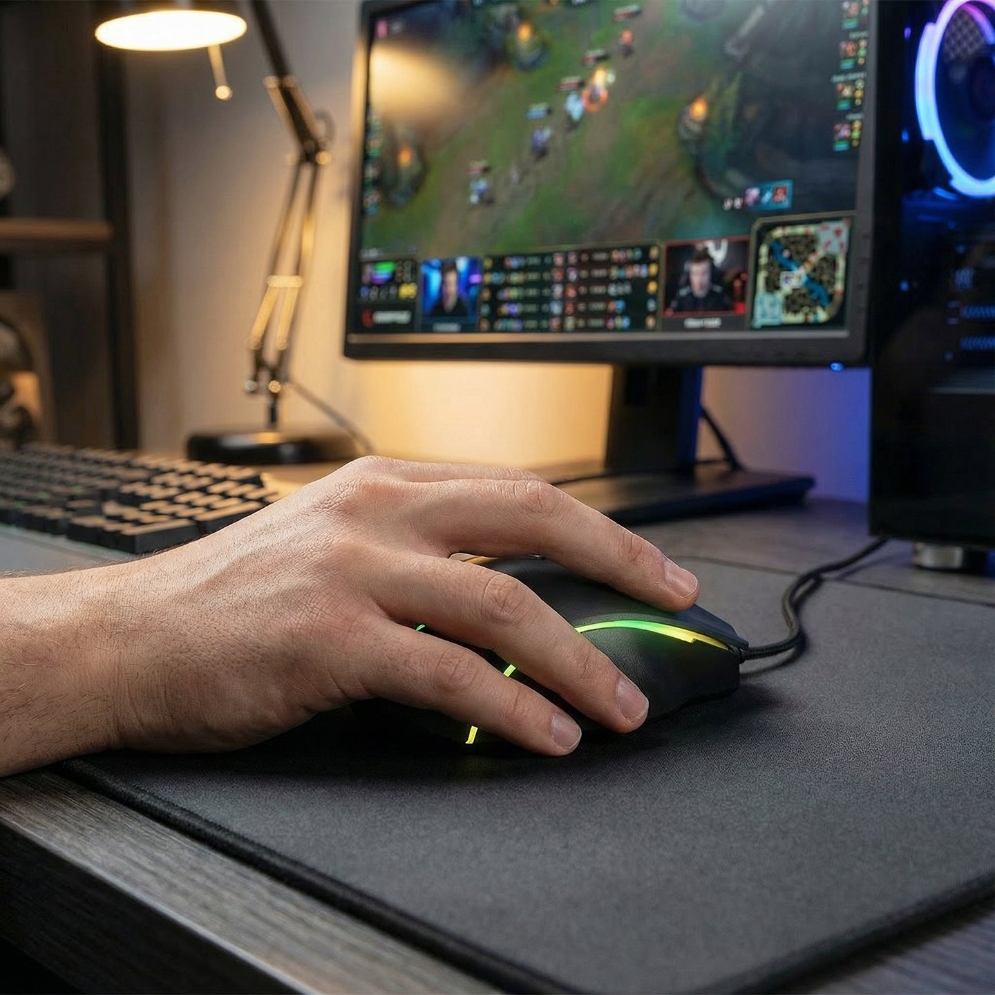 Smx-G39 Comfort 8 Macro + Extra Shooting Key RGB 12800 Dpi Gaming Mouse