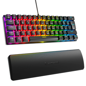 Rainbow Bilek Destekli Red Switch Oyuncu Klavyesi-Siyah