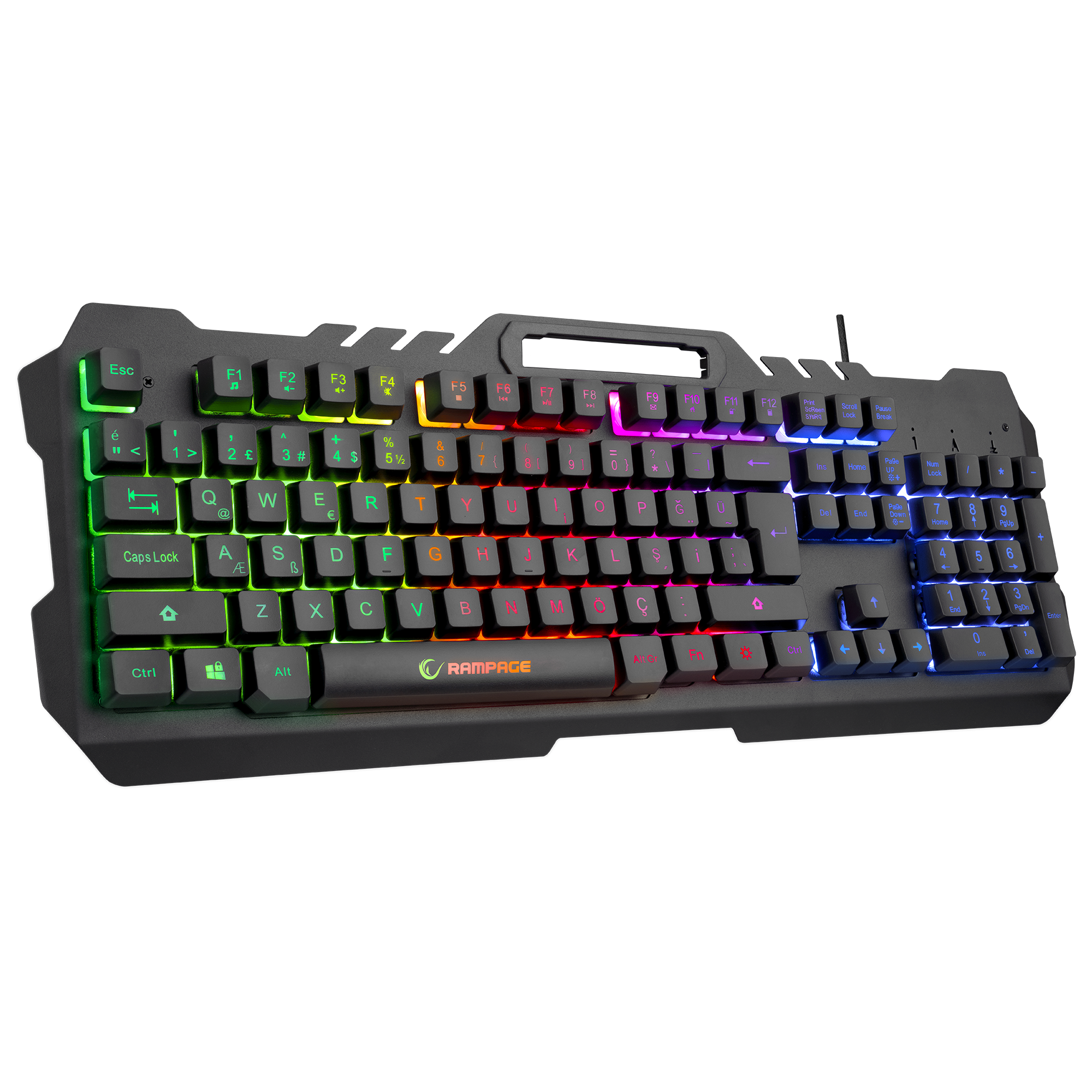 FITMENT KM-GX7 Gökkuşağı Aydınlatmalı Siyah USB Gaming Combo Mouse + Mousepad + Kulaklık Q Gaming Klavye +