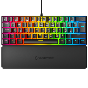 ALLY K11 - Rainbow Bilek Destekli Red Switch Oyuncu Klavyesi-Siyah