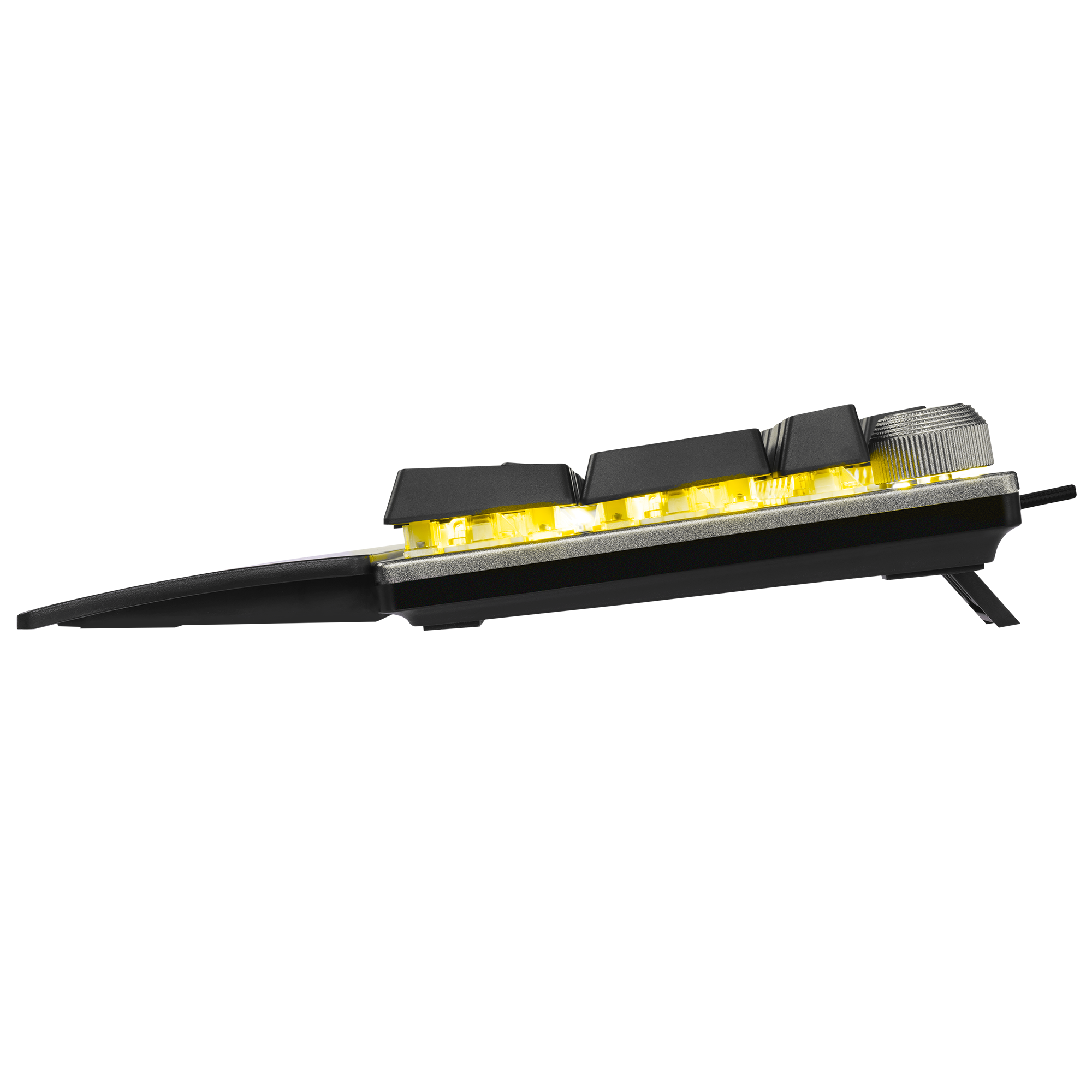 KB-R28 BLADE PLUS Siyah/Gümüş Gökkuşağı Aydınlatmalı Tam Türkçe Blue Switch Mekanik Gaming Klavye - Rampage