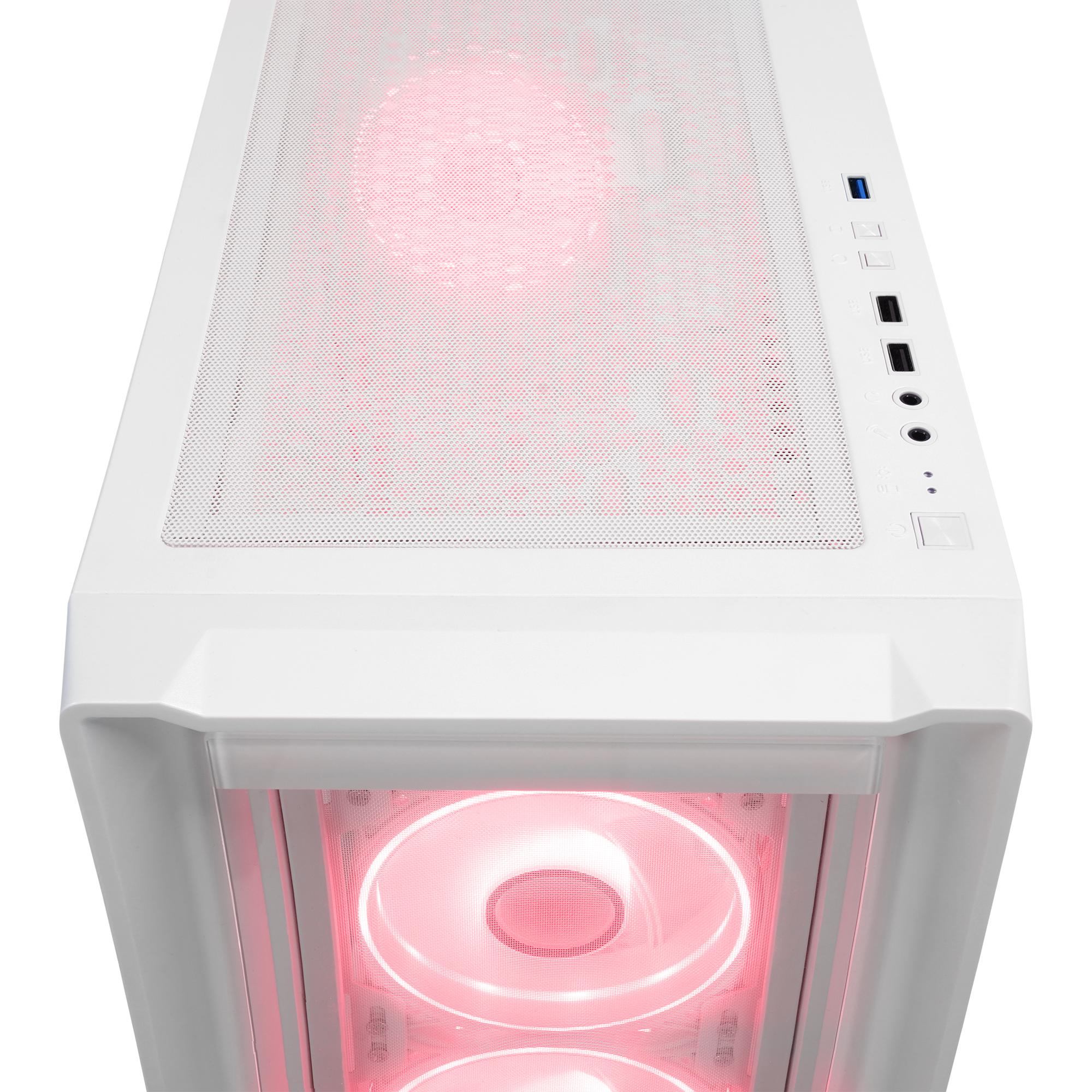 SIRIUS Temperli Camlı Beyaz 4*12cm RGB Fan E-ATX Mid-T Gaming Oyuncu Kasası - Rampage