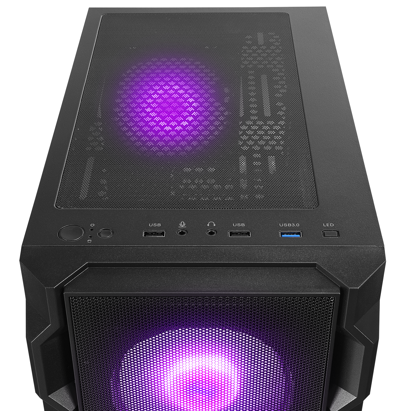 WOON Mesh 650W 80+ BRONZE Temper Camlı Mid-T Siyah Oyuncu Kasası - Rampage