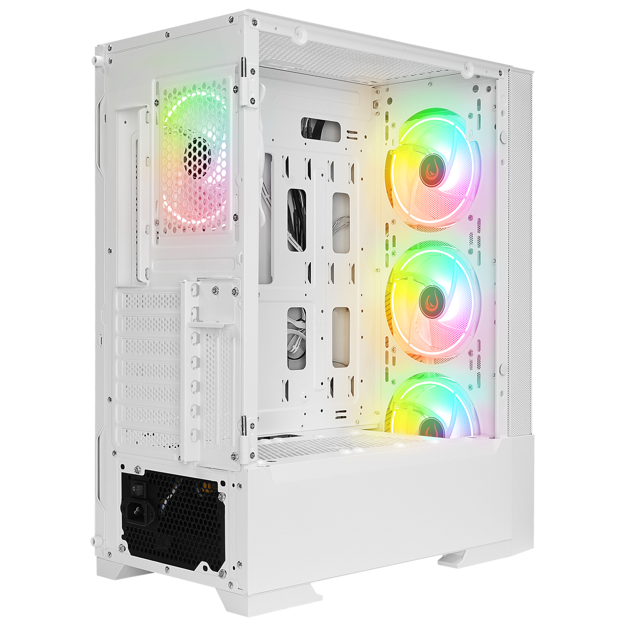 INSPIRER Mesh 650W 80+ Beyaz ATX Mid-T Gaming Oyuncu Kasası - Rampage