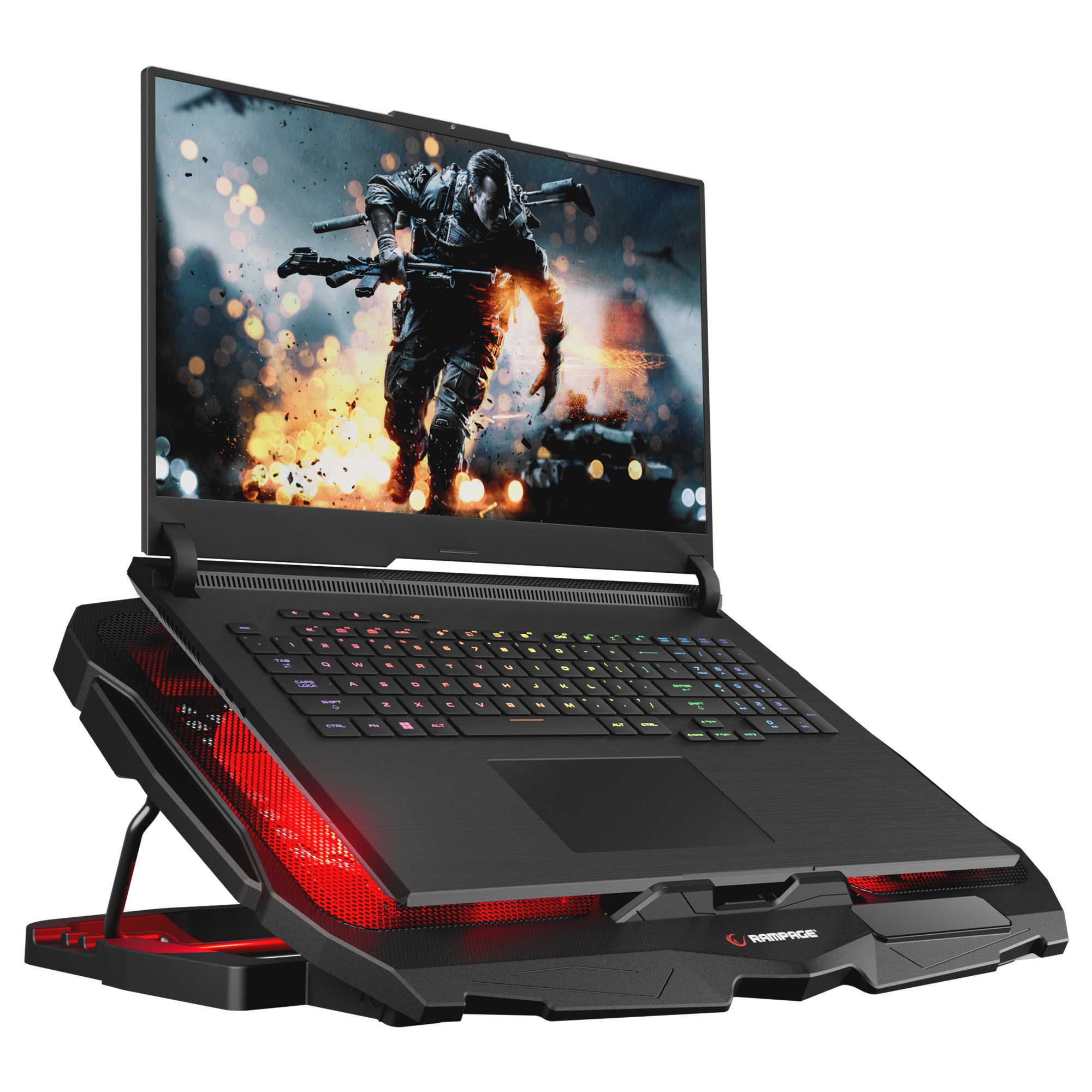 AD-RX34 X-FRAME Siyah 4 Adet Fanlı Notebook Soğutucu Stand - Rampage