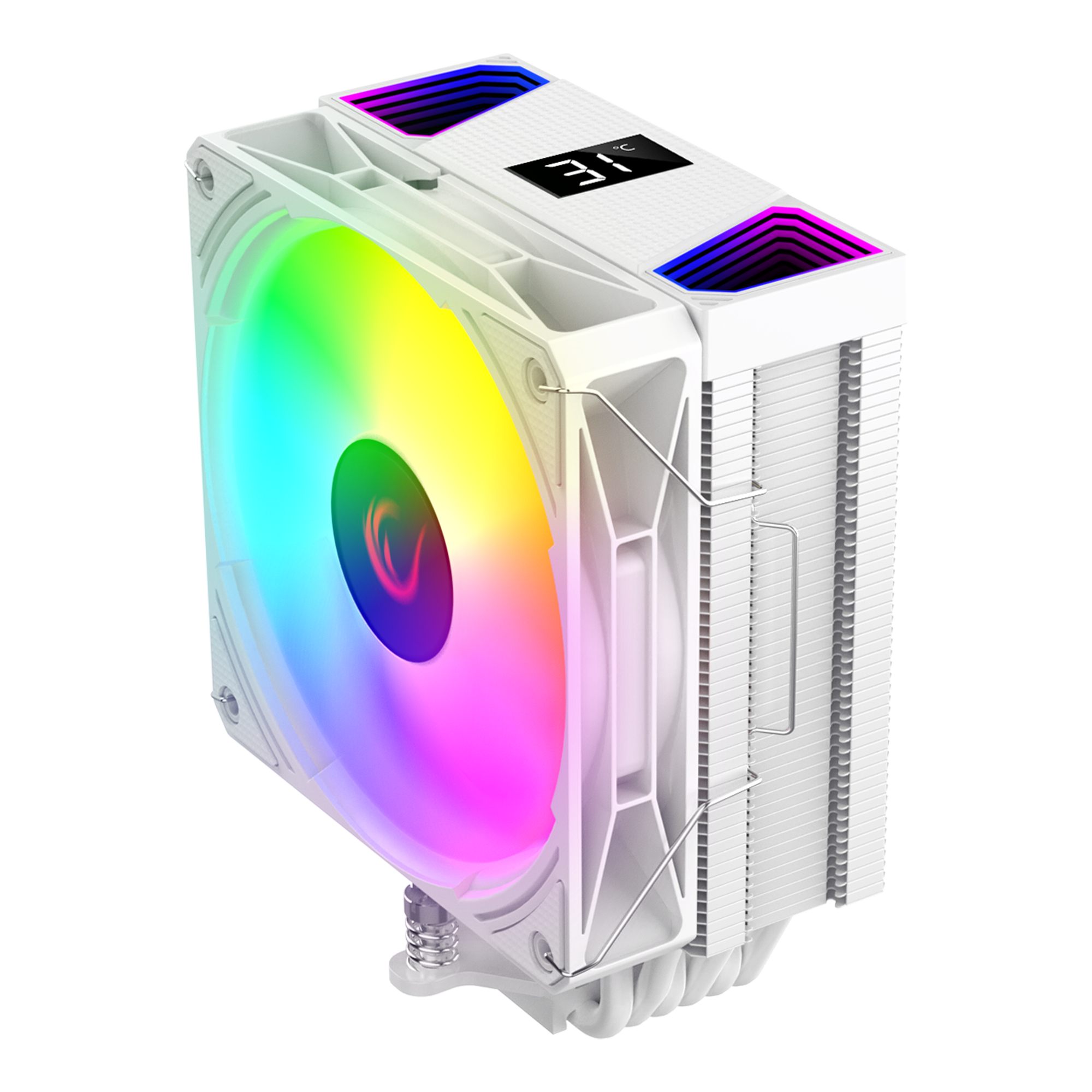 OCTAGON C70 Beyaz Göstergeli AM5/LGA1700 Uyumlu Hava Soğutmalı CPU Fan - Rampage