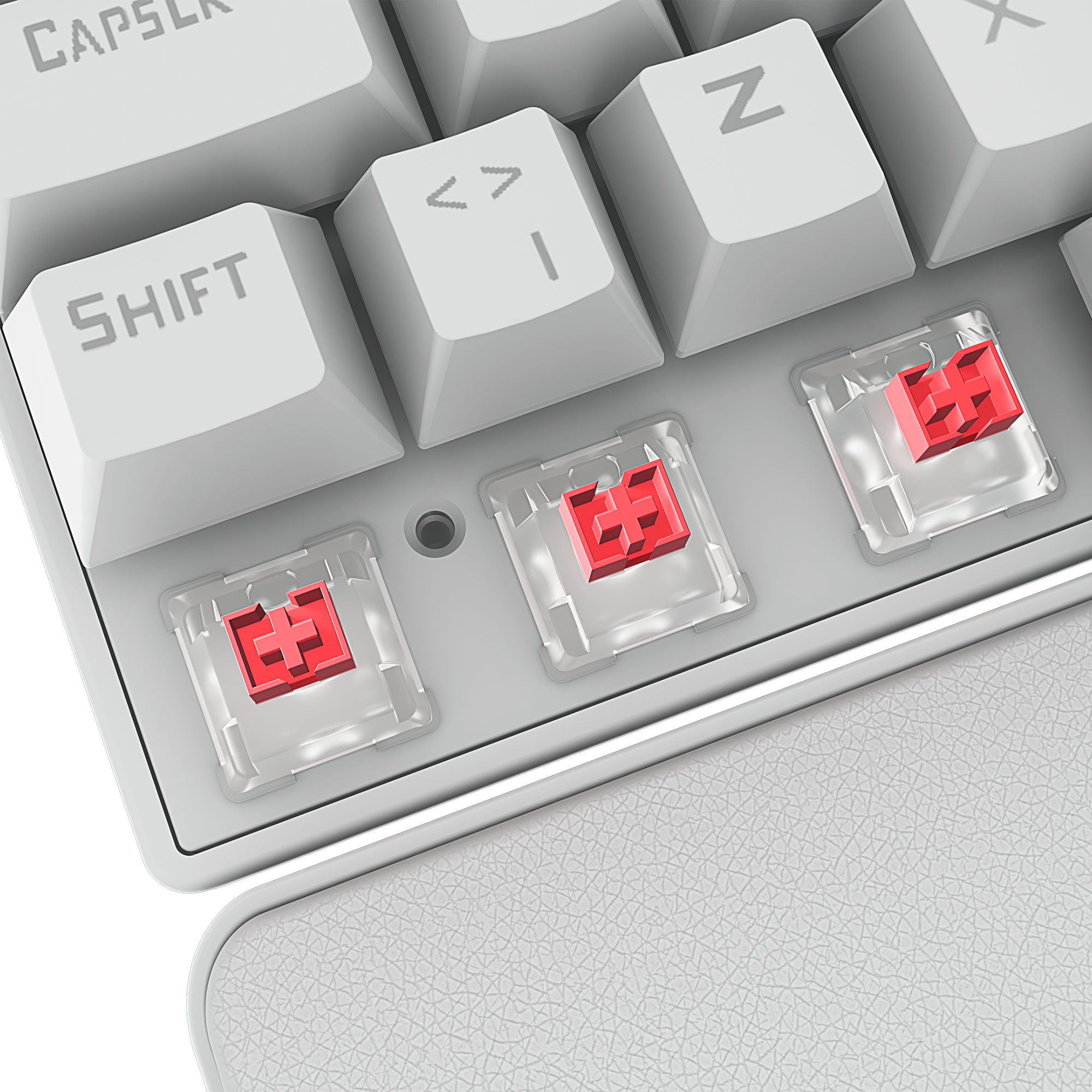 Rainbow Q Bilek Destekli Red Switch Mekanik Oyuncu Klavyesi-Beyaz