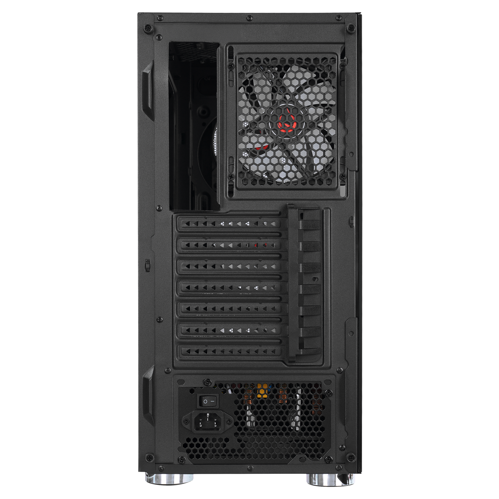 CARISMA MESH 650W 80+ 4*12cm Rainbow Temperli Camlı ATX Mid-T Gaming Oyuncu Kasası - Rampage