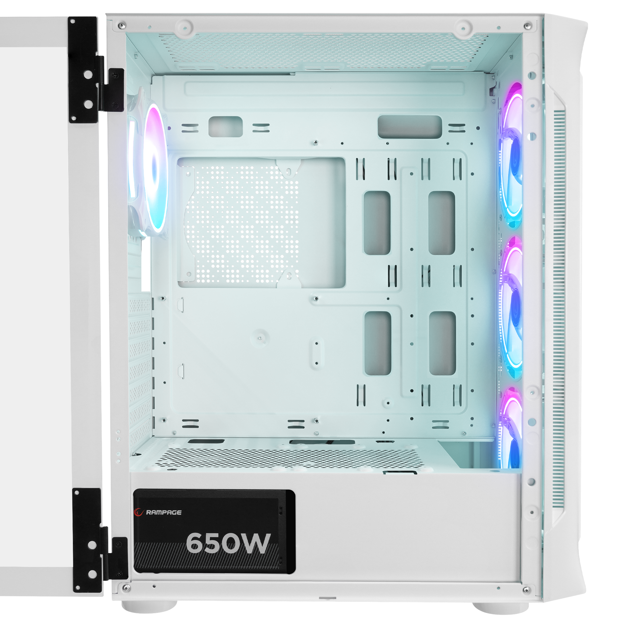 PROLIX Mesh 650W 80+ Beyaz ATX Mid-T Gaming Oyuncu Kasası - Rampage