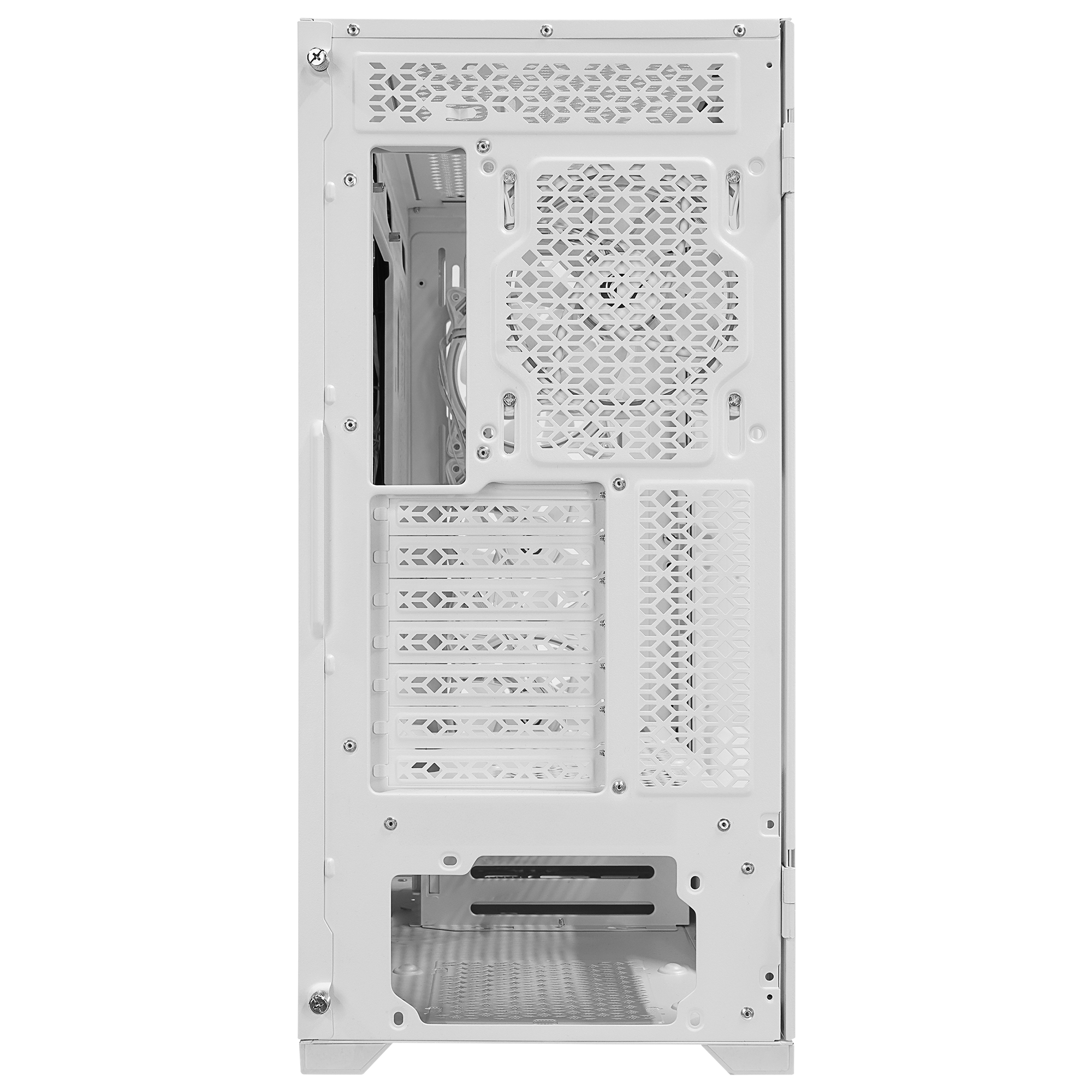 SIRIUS Temperli Camlı Beyaz 4*12cm RGB Fan E-ATX Mid-T Gaming Oyuncu Kasası - Rampage