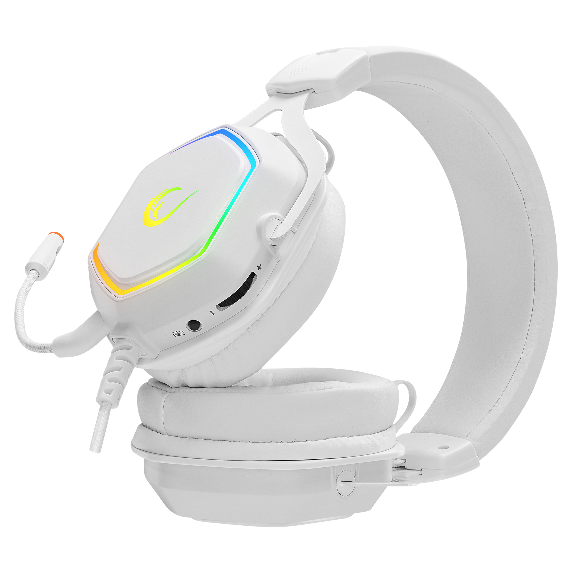 RM-K50 SELECT Beyaz Usb 7.1 RGB Ledli Gaming Oyuncu Mikrofonlu Kulaklık - Rampage