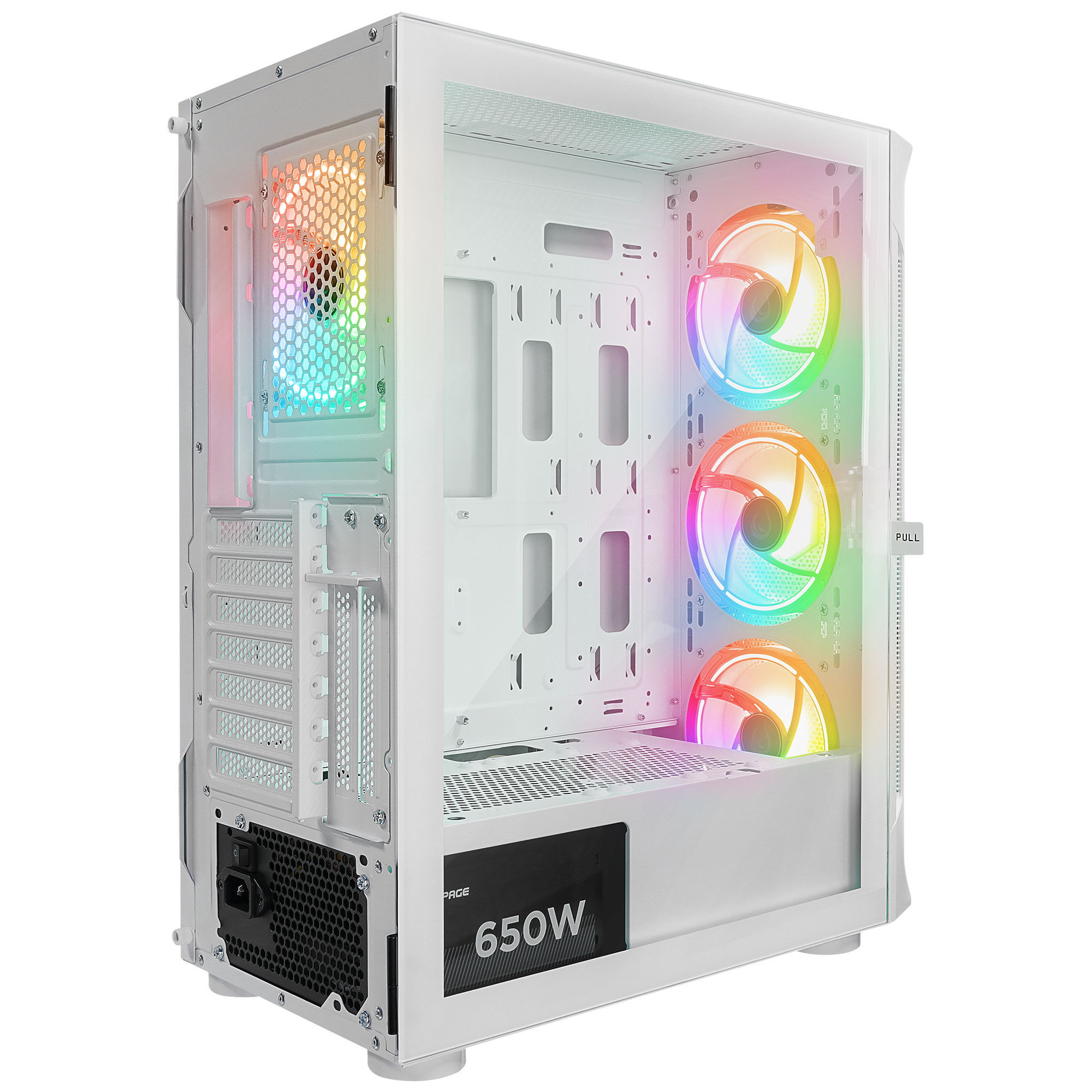 PROLIX Mesh 650W 80+ Beyaz ATX Mid-T Gaming Oyuncu Kasası - Rampage