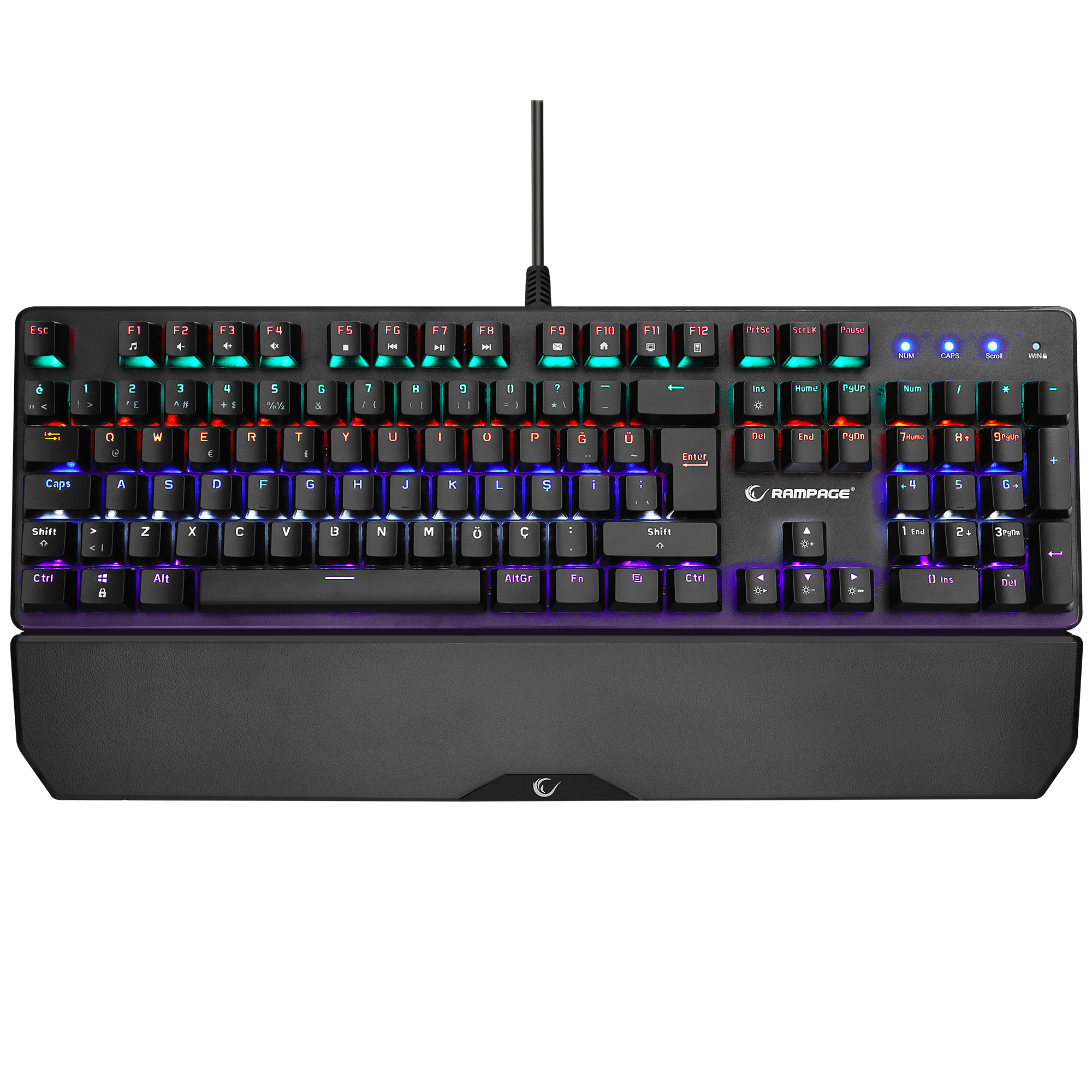KB-R86 UMBRA Siyahı Red Switch Mekanik Gaming Oyuncu Klavye - Rampage
