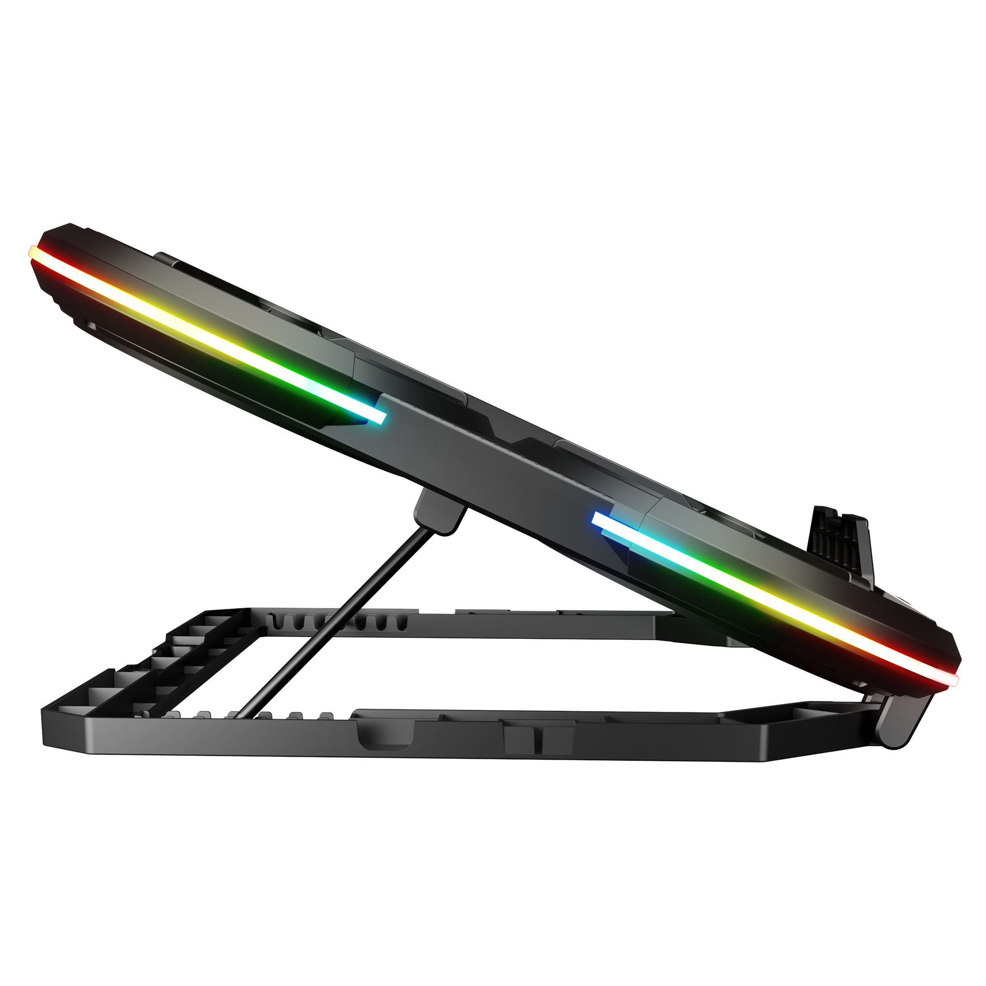 RGB 6 Fanlı Telefon Tutuculu 10-17 inç Notebook Soğutucu Stand